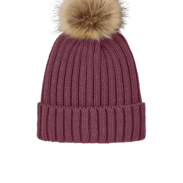 Port Authority Faux Fur Pom Beanie Thumbnail