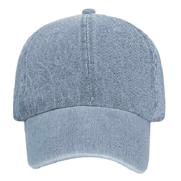 OTTO Garment Washed Pigment Dyed Denim Six Panel Low Profile Dad Hat Thumbnail