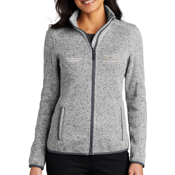 Name and Logo - Ladies Sweater Fleece Jacket Thumbnail