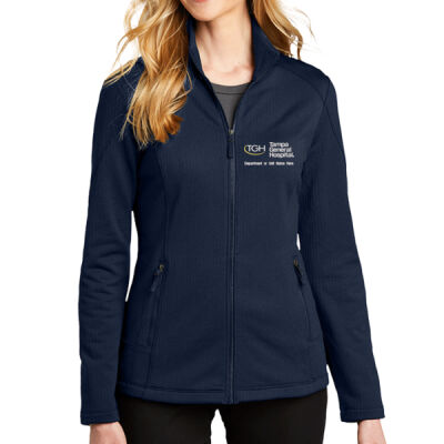 Logo Only - Ladies Grid Fleece Jacket Thumbnail