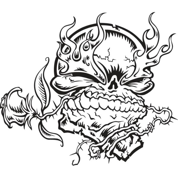 ESskullrosej01BW Thumbnail